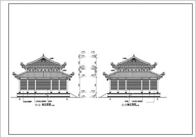 某地单层仿古建筑大殿建建筑施工图