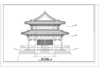 某大型景区仿古建筑cad施工图纸